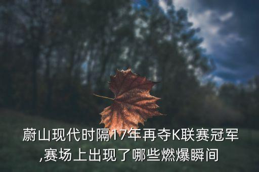  蔚山現(xiàn)代時(shí)隔17年再奪K聯(lián)賽冠軍,賽場(chǎng)上出現(xiàn)了哪些燃爆瞬間