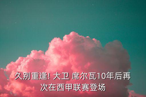 久別重逢! 大衛(wèi) 席爾瓦10年后再次在西甲聯(lián)賽登場(chǎng)