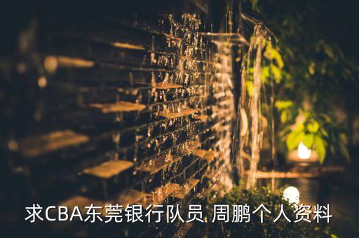 求CBA東莞銀行隊(duì)員 周鵬個(gè)人資料