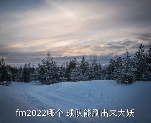 fm2022哪個 球隊能刷出來大妖