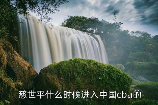  慈世平什么時候進(jìn)入中國cba的