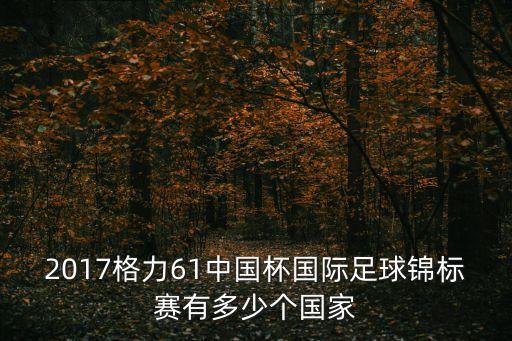 2017格力61中國(guó)杯國(guó)際足球錦標(biāo)賽有多少個(gè)國(guó)家