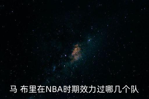 馬 布里在NBA時期效力過哪幾個隊