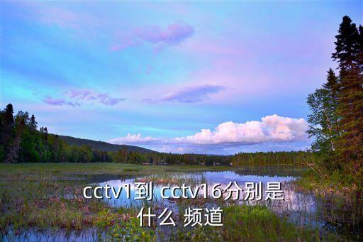  cctv1到 cctv16分別是什么 頻道