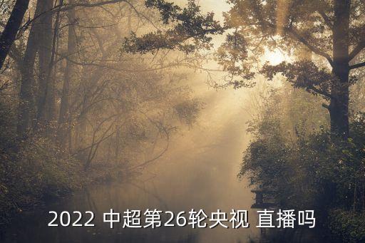 2022 中超第26輪央視 直播嗎