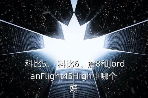  科比5、 科比6、詹8和JordanFlight45High中哪個(gè)好