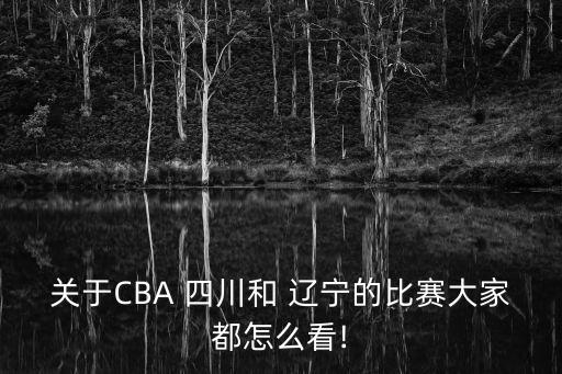 關于CBA 四川和 遼寧的比賽大家都怎么看!