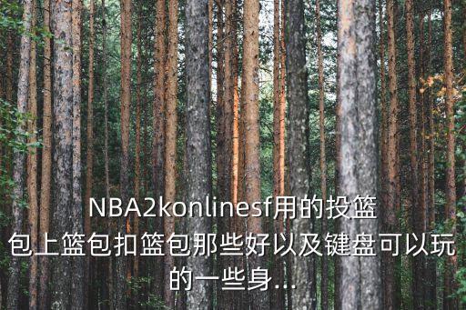 NBA2konlinesf用的投籃包上籃包扣籃包那些好以及鍵盤可以玩的一些身...