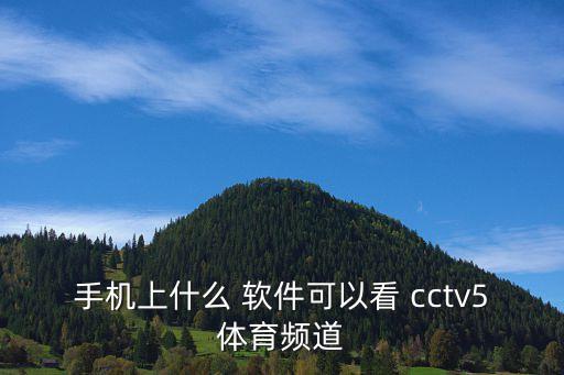 手機上什么 軟件可以看 cctv5體育頻道