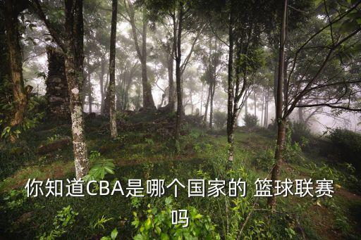 你知道CBA是哪個國家的 籃球聯(lián)賽嗎