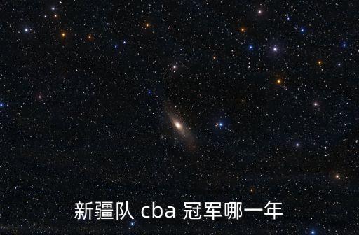 新疆隊 cba 冠軍哪一年