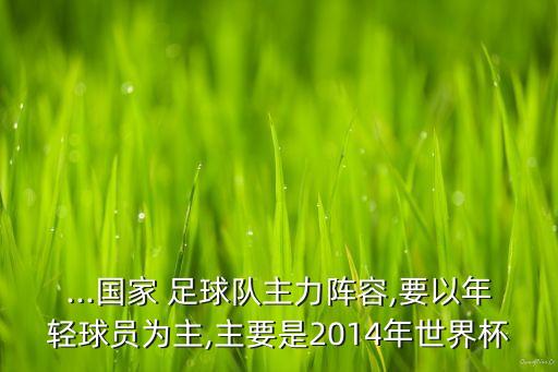 ...國家 足球隊主力陣容,要以年輕球員為主,主要是2014年世界杯