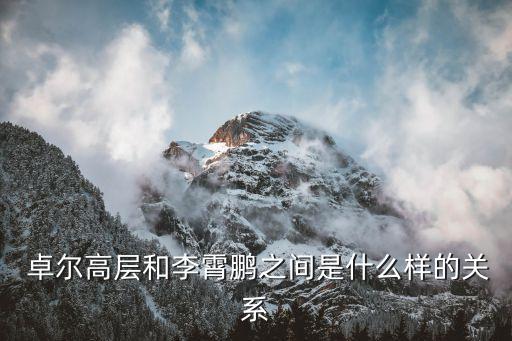  卓爾高層和李霄鵬之間是什么樣的關(guān)系