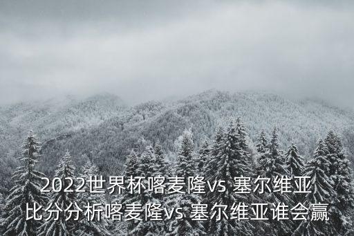 2022世界杯喀麥隆vs 塞爾維亞比分分析喀麥隆vs 塞爾維亞誰會贏