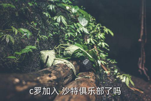 c羅加入 沙特俱樂部了嗎