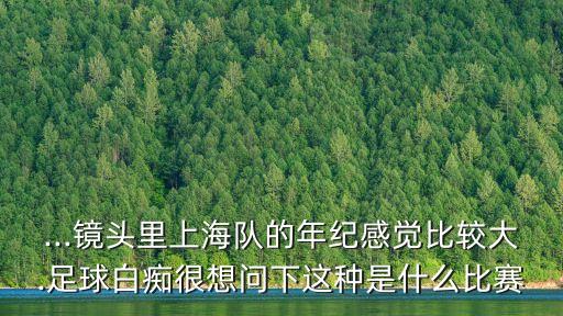 ...鏡頭里上海隊的年紀感覺比較大.足球白癡很想問下這種是什么比賽