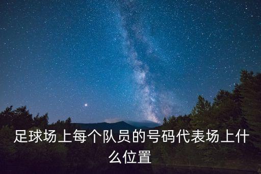  足球場上每個隊員的號碼代表場上什么位置