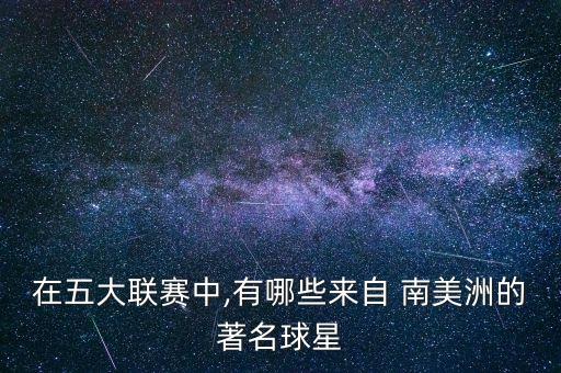 在五大聯(lián)賽中,有哪些來(lái)自 南美洲的著名球星