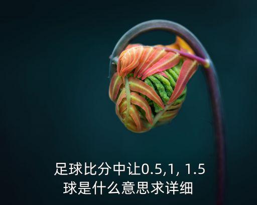  足球比分中讓0.5,1, 1.5球是什么意思求詳細(xì)