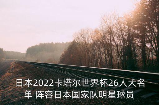 日本2022卡塔爾世界杯26人大名單 陣容日本國(guó)家隊(duì)明星球員