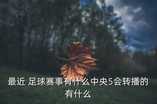 最近 足球賽事有什么中央5會轉(zhuǎn)播的有什么