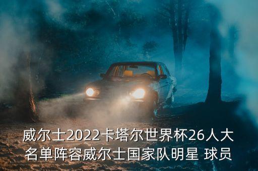 威爾士2022卡塔爾世界杯26人大名單陣容威爾士國家隊明星 球員