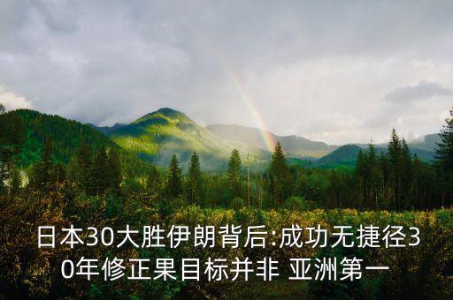 日本30大勝伊朗背后:成功無捷徑30年修正果目標(biāo)并非 亞洲第一