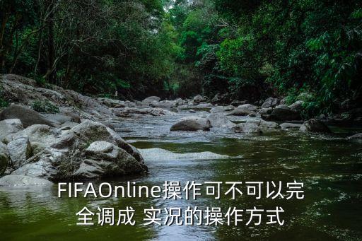 FIFAOnline操作可不可以完全調(diào)成 實(shí)況的操作方式