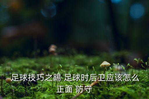  足球技巧之踢 足球時(shí)后衛(wèi)應(yīng)該怎么正面 防守