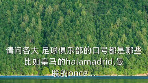 請(qǐng)問(wèn)各大 足球俱樂(lè)部的口號(hào)都是哪些比如皇馬的halamadrid,曼聯(lián)的once...