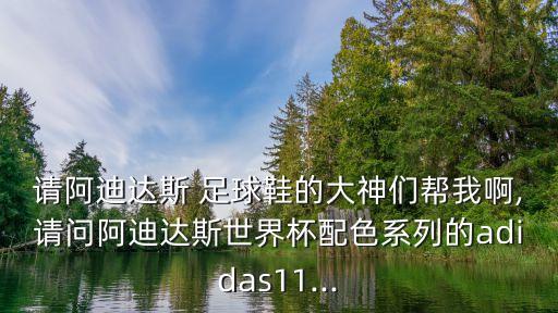 請阿迪達(dá)斯 足球鞋的大神們幫我啊,請問阿迪達(dá)斯世界杯配色系列的adidas11...