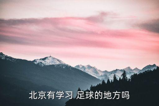 北京有學(xué)習(xí) 足球的地方嗎