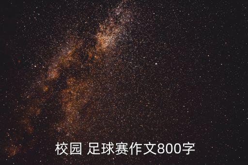  校園 足球賽作文800字