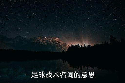  足球戰(zhàn)術(shù)名詞的意思