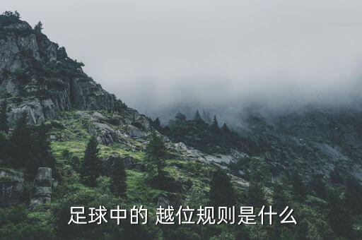  足球中的 越位規(guī)則是什么