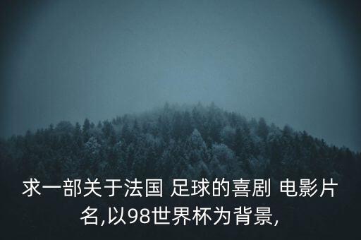 求一部關于法國 足球的喜劇 電影片名,以98世界杯為背景,